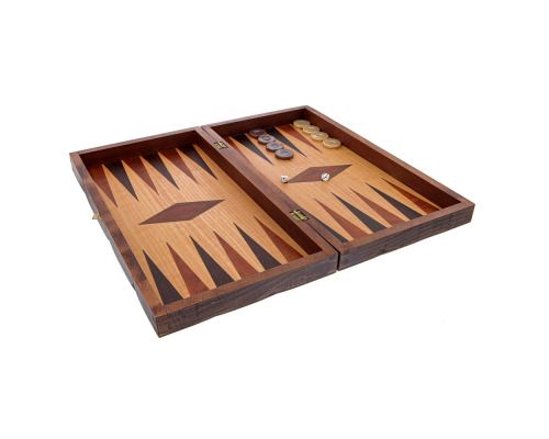 Handmade Wooden Backgammon Game Set / The Clipper Ship Picture Inset - Small 3