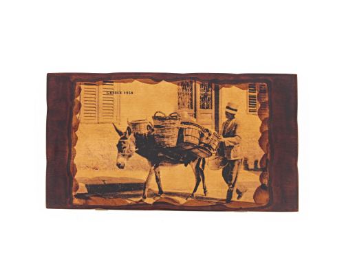 Backgammon Game Set - Wooden Handmade - "The Donkey" Inlaid Design - Small