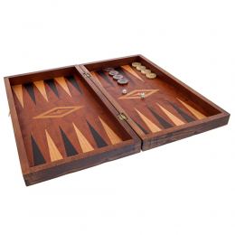 Handmade Wooden Backgammon Game Set / The Donkey Picture Inset - Small 3
