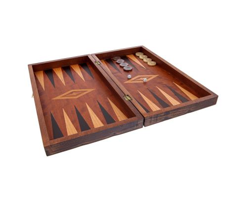 Handmade Wooden Backgammon Game Set / The Donkey Picture Inset - Small 3