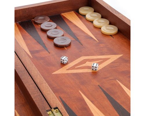 Handmade Wooden Backgammon Game Set / The Donkey Picture Inset - Small 4