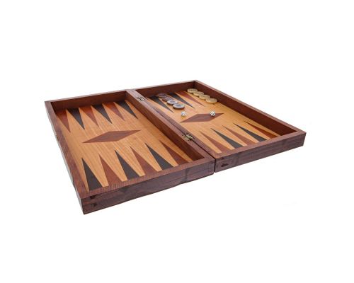 Handmade Wooden Backgammon Game Set / The Earth Picture Inset - Small 2