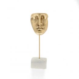 "Face Figure" Metal Sculpture Ornament - Handmade Bronze Metal on Marble Base