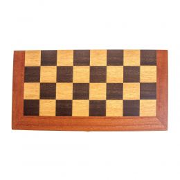 Handmade Mahogany Wood Backgammon Chess & Checkers Wooden Board Game Set - Large 5