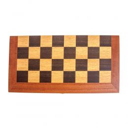 Handmade Mahogany Wood Backgammon Chess & Checkers Wooden Board Game Set - Large 5