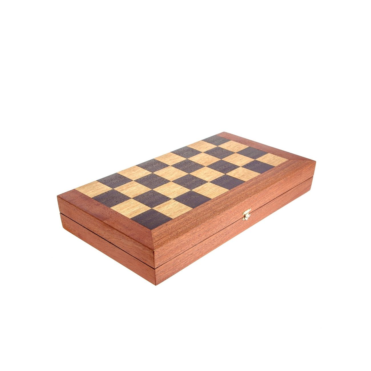 Backgammon, Chess & Checkers Game Set - Handmade Mahogany - Large