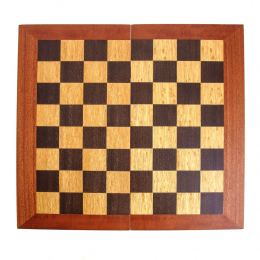 Handmade Mahogany Wood Backgammon & Chess & Checkers Wooden Board Game Set - Small 6