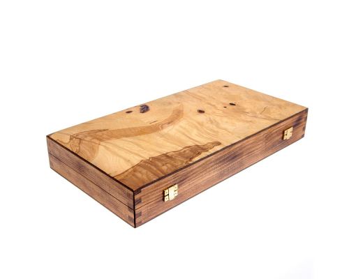 Handmade Olive Wood Backgammon Board Wooden Game Set - Large 2