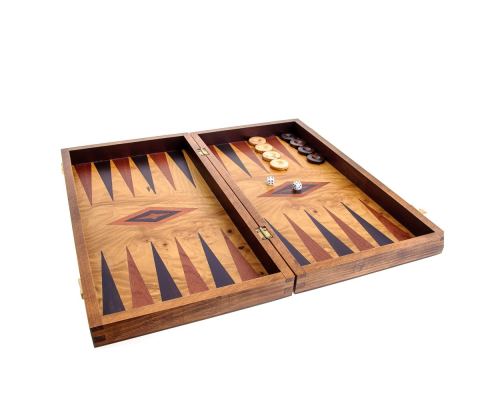 Handmade Olive Wood Backgammon Board Wooden Game Set - Small 3