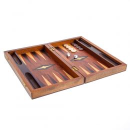 Handmade Rosewood Backgammon Board Classic Deluxe Wooden Game Set - Slots Storage Medium 2