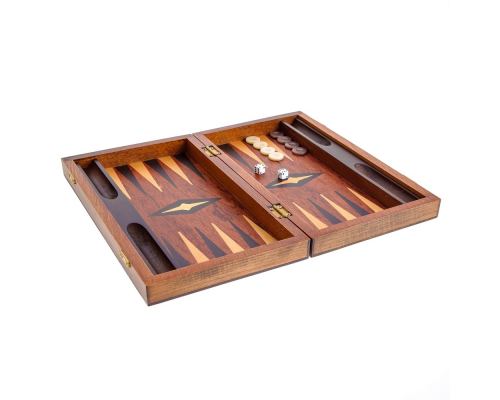 Handmade Rosewood Backgammon Board Classic Deluxe Wooden Game Set - Slots Storage Medium 2