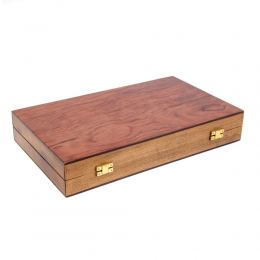 Handmade Rosewood Backgammon Board Classic Deluxe Wooden Game Set - Slots Storage Medium 3