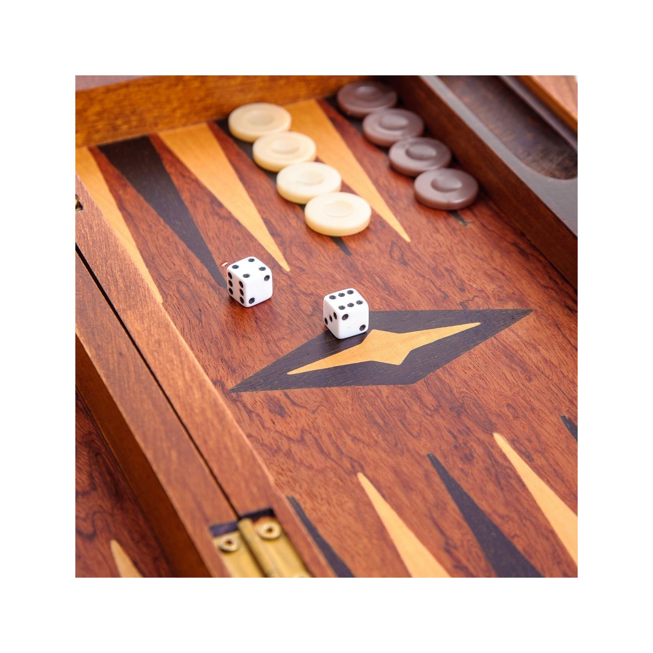 Backgammon Deluxe Game Set Handmade Rosewood Medium