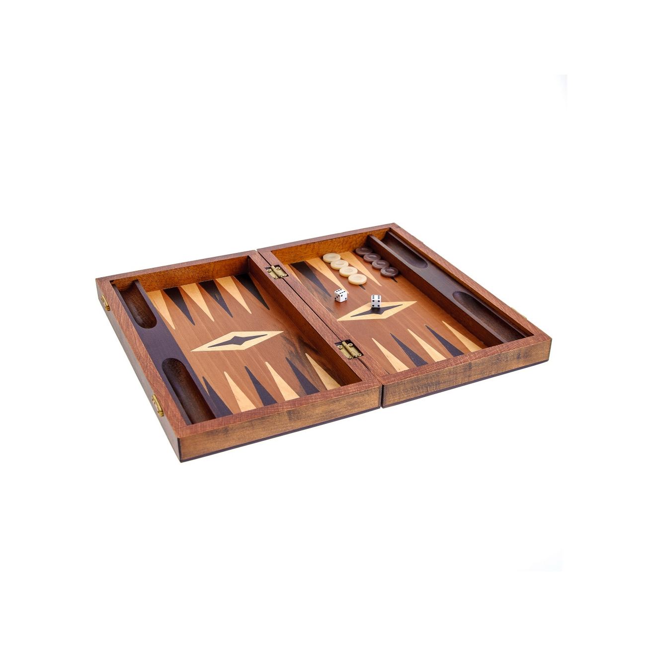 Backgammon Deluxe Game Set Handmade Walnut Wood Medium