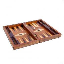 Handmade Walnut Wood Backgammon Board Classic Deluxe Wooden Game Set - Slots Storage Small 3