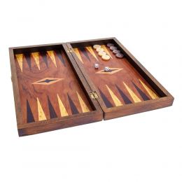 Handmade Wooden Backgammon Board Game Set - Clipper Sailing Ship Picture Exterior - Large 4