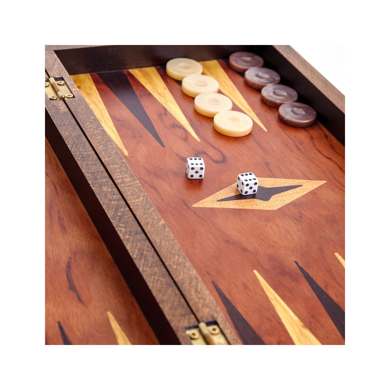 Backgammon Game Set Wooden Handmade "Sailng Ship" Design Medium
