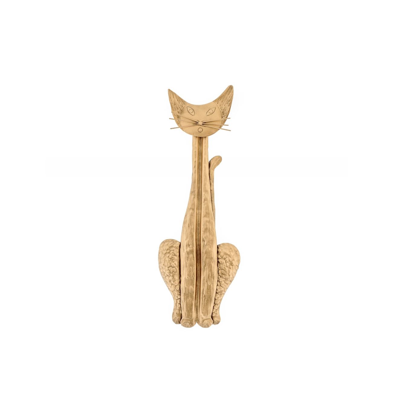 Gold cat sculpture 2025