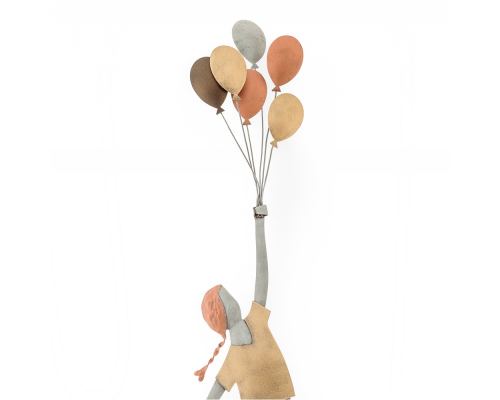 Κορίτσι με Μπαλόνια - Μεταλλικό Διακοσμητικό Τοίχου (60cm)