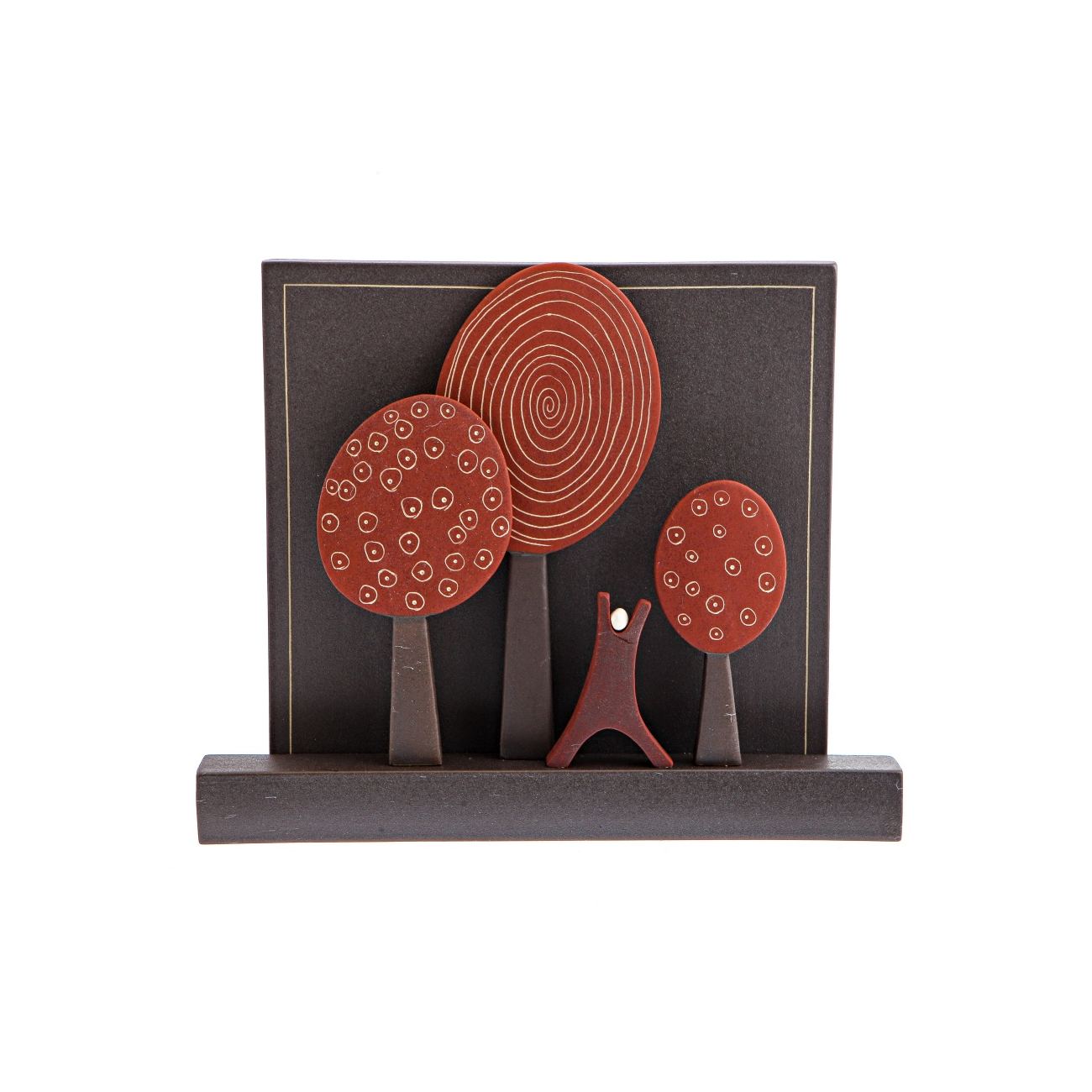 Modern Ceramic 3d Tile Wall Art Decor Sculpture Red Large