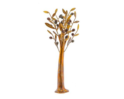 Olive Tree Sculpture - Handmade Bronze & Ceramic - Modern Art Table Decor - 37cm (14.5'')