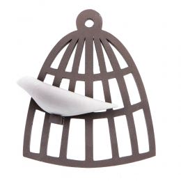 Modern 3D Handmade Ceramic Wall Decor Sculpture - Bird Out Of The Cage - White Small