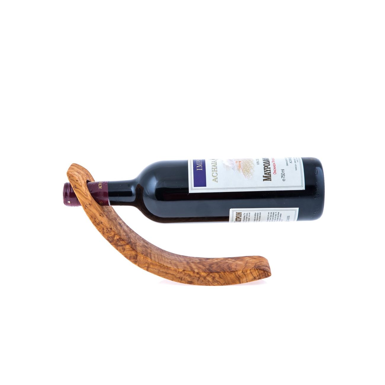 Olive Wood Wine Bottle Rack Handmade Free Standing Holder Olive Wood Wine Bottle Rack Handmade Free Standing Holder 1 Socket 10 6 27cm
