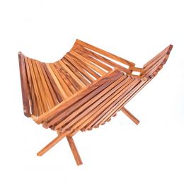 Olive Wood Fruit or Vegetable Basket Handmade, Wooden Folding Display Stand 11' (29cm) 1