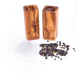 Olive Wood Salt & Pepper Shakers Set of 2 - Kitchen Accessories