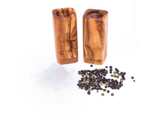 Olive Wood Salt & Pepper Shakers Set of 2 - Kitchen Accessories