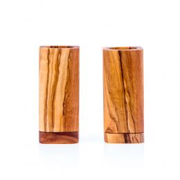 Olive Wood Kitchen Accessories Handmade, Wooden Salt & Pepper Shakers Set 3