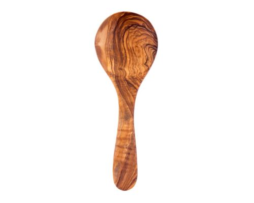 Olive Wood Kitchen Serving Utensils Handmade, Wooden Salad or Fruit Spoon & Fork Set 10' (26cm) 04