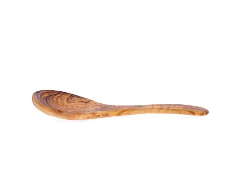 Olive Wood Kitchen Serving Utensils Handmade, Wooden Salad or Fruit Spoon & Fork Set 10' (26cm) 07