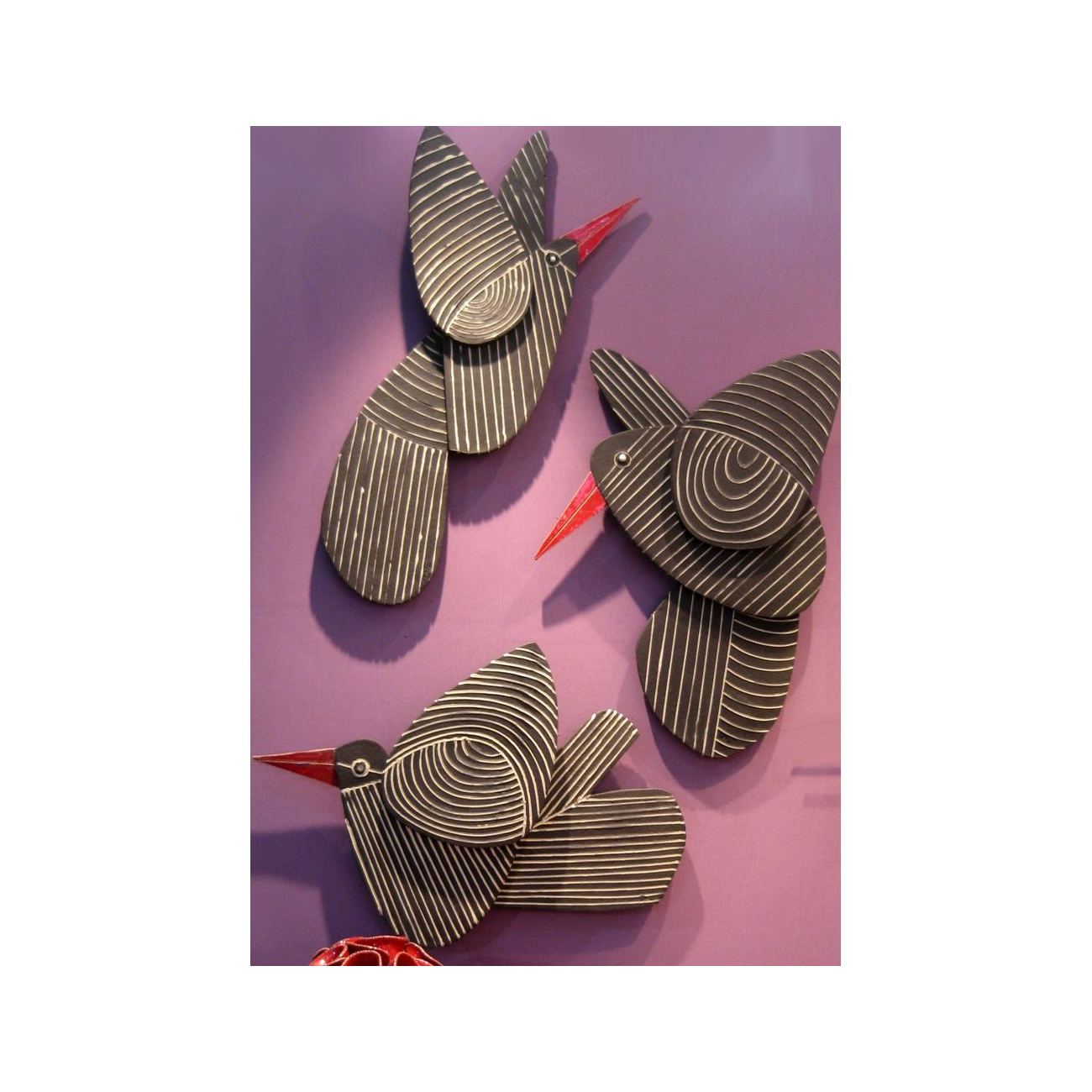 Flying Bird Unique Modern Handmade Ceramic Wall Art Decor Sculpture