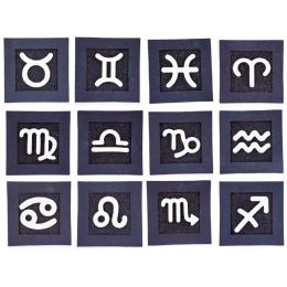 Aquarius Horoscope or Star Sign, Handmade Ceramic & Porcelain Wall Decor Ornament, 6x6" (15x15cm)