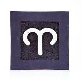 Aries Horoscope or Star Sign, Handmade Ceramic & Porcelain Wall Decor Ornament, 6x6'' (15x15cm)