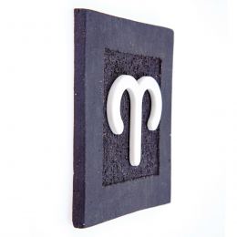 Aries Horoscope or Star Sign, Handmade Ceramic & Porcelain Wall Decor Ornament, 6x6'' (15x15cm)