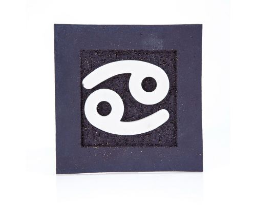 Cancer Horoscope or Star Sign, Handmade Ceramic & Porcelain Wall Decor Ornament, 6x6'' (15x15cm)