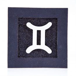 Gemini Horoscope or Star Sign, Handmade Ceramic & Porcelain Wall Decor Ornament, 6x6'' (15x15cm)