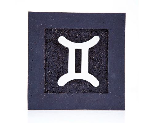 Gemini Horoscope or Star Sign, Handmade Ceramic & Porcelain Wall Decor Ornament, 6x6'' (15x15cm)