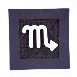 Scorpio Horoscope or Star Sign, Handmade Ceramic & Porcelain Wall Decor Ornament, 6x6'' (15x15cm)