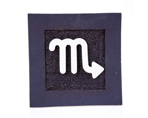 Scorpio Horoscope or Star Sign, Handmade Ceramic & Porcelain Wall Decor Ornament, 6x6'' (15x15cm)