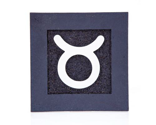 Taurus Horoscope or Star Sign, Handmade Ceramic & Porcelain Wall Decor Ornament, 6x6'' (15x15cm)