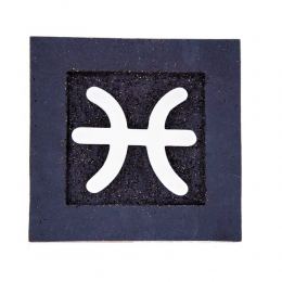 Pisces Horoscope or Star Sign, Handmade Ceramic & Porcelain Wall Decor Ornament, 6x6" (15x15cm)