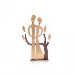 Couple & The Tree of Life - Modern Handmade Metal Sculpture - Large - 40cm (15.7")