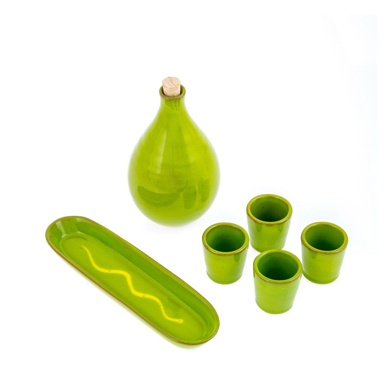 Drink Serving Set of 6 Stylish & Modern Handmade Decanter Set