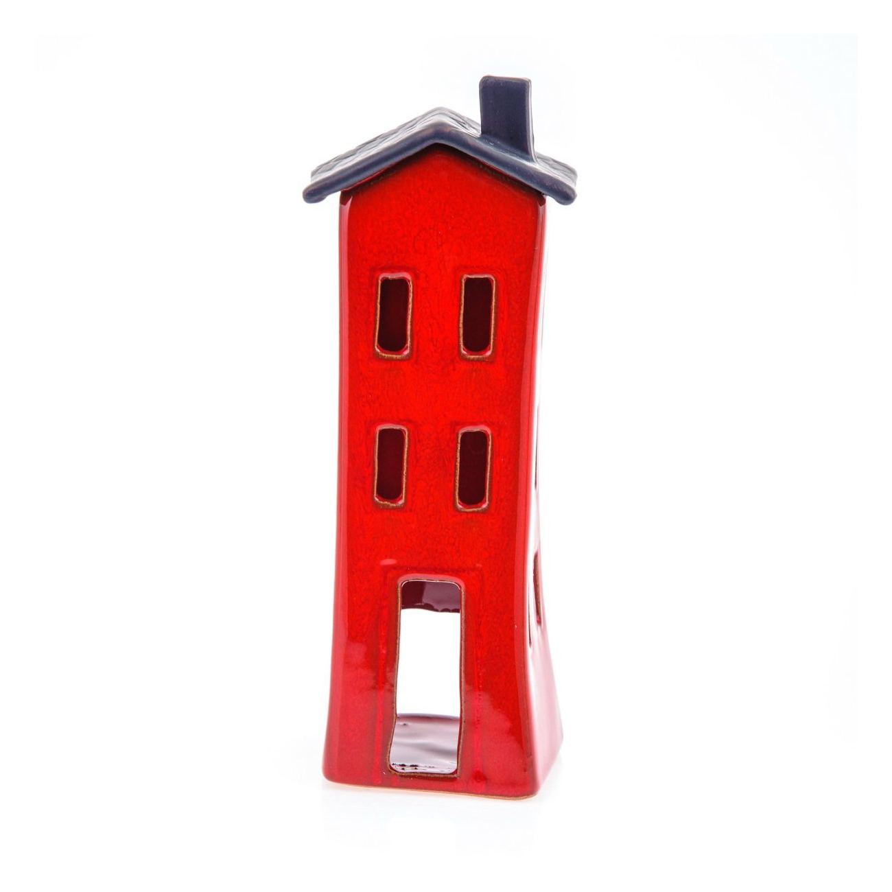 Red Candle Lantern, House Design Modern Handmade Ceramic Large