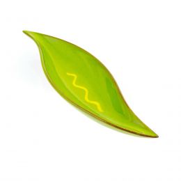 Ceramic Green Serving Dish or Platter, Modern Handmade, Leaf Design, Medium 11.4'' (29cm)