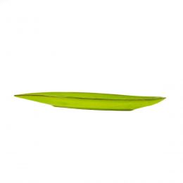 Ceramic Green Serving Dish or Platter, Modern Handmade, Leaf Design, Medium 11.4'' (29cm)