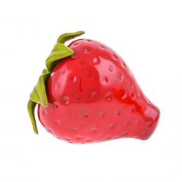 Red Strawberry - Large Modern Handmade Ceramic Decor Ornament - 5.1'' (13cm) 